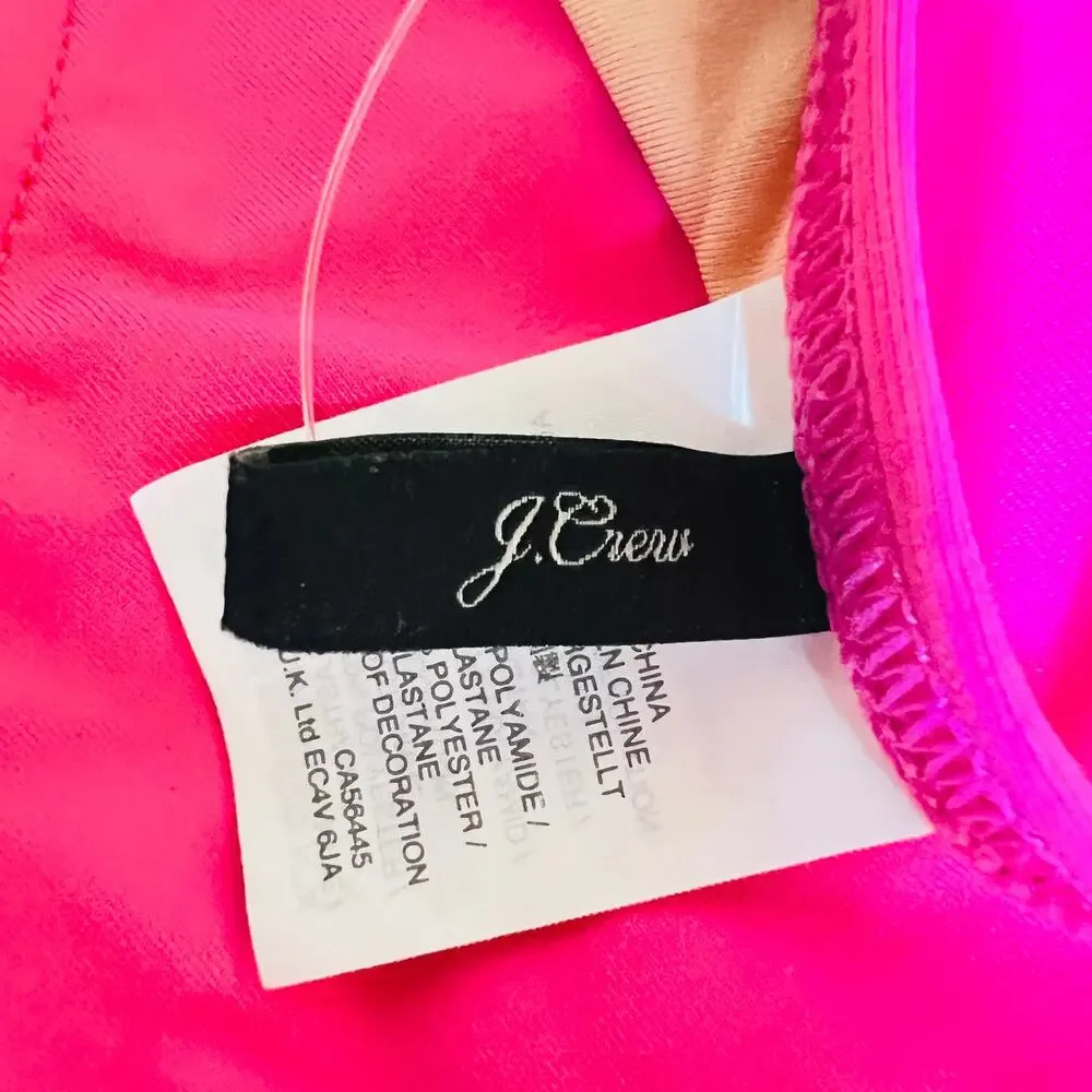 J. CREW NWT Hot Pink Low Rise Bikini Bottoms S   Beach Pool  Vacation